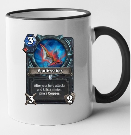 Cana maner negru personalizata HearthStone - Soulbreaker, INOVATIX&reg;. 330ml