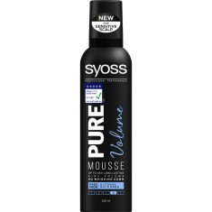 Spuma Syoss Pure Volume, 250 ml, Efect de Volum, Nivel de Fixare 4, Spuma Par, Spuma pentru Par, Spuma Antialergica Par, Spuma Fixativa, Spuma Fixare