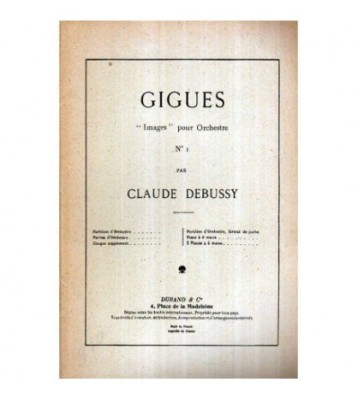 - Gigues - &amp;quot;Images&amp;quot; pour Orchestre No. 1 par Claude Debussy - 120038 foto