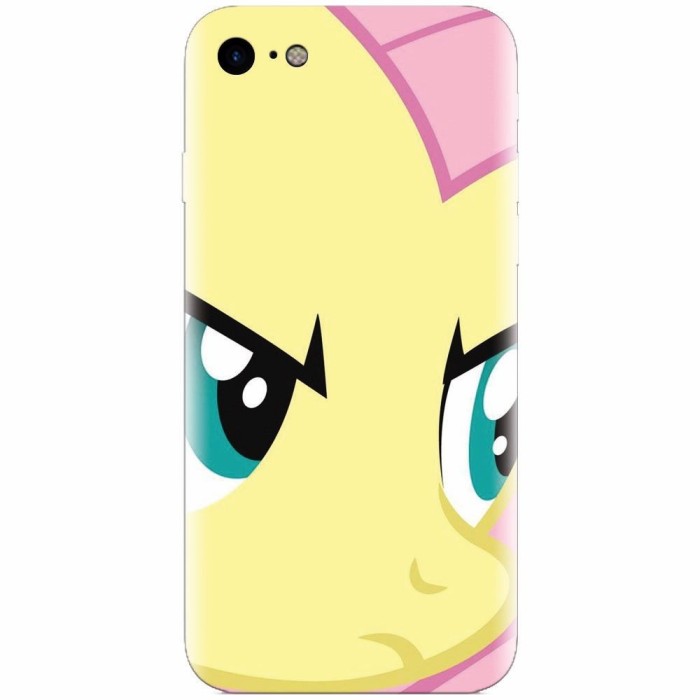 Husa silicon pentru Apple Iphone 8, Close Up Fluttershy My Little Pony Friendship Is Magic