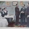 SCENA DE FAMILIE IN INTERIOR , PROTAGONISTI EVREI , CARTE POSTALA , INCEPUTUL SECOLULUI XX