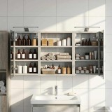 vidaXL Set dulap baie cu raft 3 pcs 100 x 10,5 x 50 cm Lemn compozit 3403691