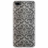 Husa silicon pentru Huawei Y5 2018, Baroque Silver Pattern