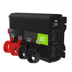 Green Cell Invertor de putere auto de la 12V la 230V (amplificator de tensiune) 2000W / 4000W cu undă sinusoidală modificată