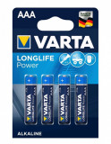 Baterie Varta Long Life Power AAA R3 1,5V alcalina set 4 buc.