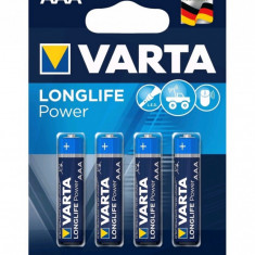 Baterie Varta Long Life Power AAA R3 1,5V alcalina set 4 buc.