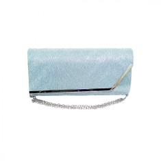 Geanta dama tip plic de seara, ocazii si petreceri, albastru Blue relief, 26 x 12 cm, Magrot 25022