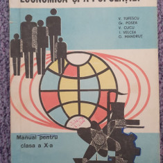 Geografia economica si a populatiei, manual clasa a X-a, 1985, 126 pag