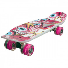 Skateboard portabil, Action One, Carve and Flip, PU ABEC-7, Aluminium Truck Roz