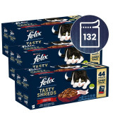 Cumpara ieftin FELIX TASTY SHREDS Multipachet - cu carne de pui/beculet/pachet/cartofi &icirc;n suc 88 x 80 g