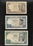 Rar! Set Spania 100 + 500 + 1000 pesetas 1971, Europa