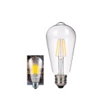 Bec Vintage LED E27 ST64 4W 185-240V (Edison retro)-Culoare Alb rece