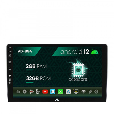 Navigatie All-in-one Universala, Android 12, A-Octacore 2GB RAM + 32GB ROM, 9 Inch - AD-BGA9002 foto