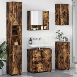 Cumpara ieftin Set de mobilier pentru baie 5 buc. Stejar fumuriu