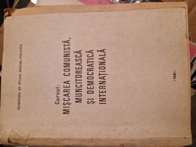 Mișcarea comunista, muncitoreasca si democratică Internațională vintage foto