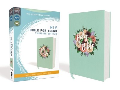 Niv, Bible for Teens, Thinline Edition, Cloth Over Board, Floral, Red Letter Edition, Comfort Print foto