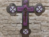 Vand crucifix argintat vechi,de colectie