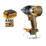 Masina de insurubat, cheie cu impact20V BL 1/2 850nm cu 2 x 4.0Ah cu baterie Ingco CIWLI2085