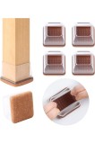 Capete de picior din silicon pentru scaune, &Phi; 2", cupe transparente pătrate pentru mobilier, 35-45mm, protecții pentru picioarele scaunelor