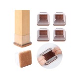 Capete de picior din silicon pentru scaune, &Phi; 2", cupe transparente pătrate pentru mobilier, 35-45mm, protecții pentru picioarele scaunelor