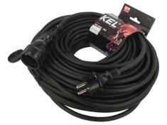 Prelungitor alimentare KEL 3x2,5mm2 40m 16A cu 1 priză negru