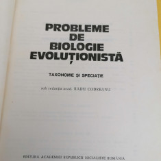 Radu Codreanu - Probleme de Biologie Evolutionista (Editura Academiei)