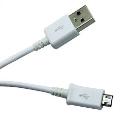 Cablu Date si Incarcator Micro Usb Culoare Alb C120 foto