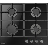 Plita pe gaz Hansa BHKS610505, gaz pe pe sticla, 60 cm, negru