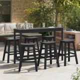 Cumpara ieftin Set de 6 scaune bar , negre, din HDPE.