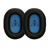 Set 2 Earpads kwmobile pentru TurtleBeach Beach Recon 70, Piele ecologica, Negru/Albastru, 60602.01