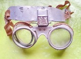 G249- Ochelari vechi RSR Industria Metalurgica aluminiu cu marcaj de fabrica stare buna.