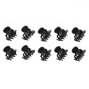 Set Clame Păr, Model 2 cm, Negru, Plastic, 10 Bucăți, Oem