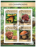 Timbre Djibouti 2017 - Ciuperci - Set Complet Colita + Bloc - Colectie Filatelie
