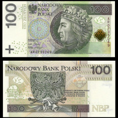 POLONIA █ bancnota █ 100 Zlotych █ 2012 █ P-186a █ UNC █ necirculata