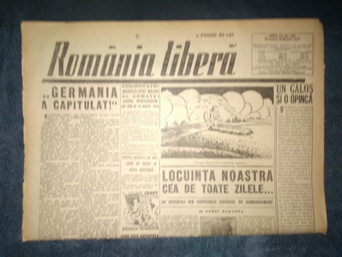 ZIAR ROMANIA LIBERA 18 MARTIE 1945