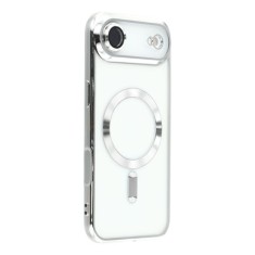 Husa compatibila cu IPhone 17 Air, ALC MOBILE, pentru telefon mobil cu protectie pentru camera, Tehnologie MagSafe, rezistenta la socuri, contur Silve