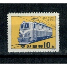 DPR Korea 1961 - Locomotiva electrica, neuzat