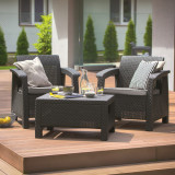 Cumpara ieftin Set mobilier gradina graphite Keter Corfu Weekend