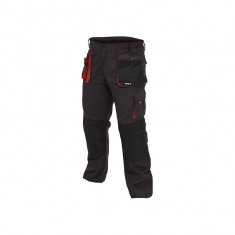YATO Pantaloni de lucru, marime L/XL, cu 9 buzunare, culoare negru foto
