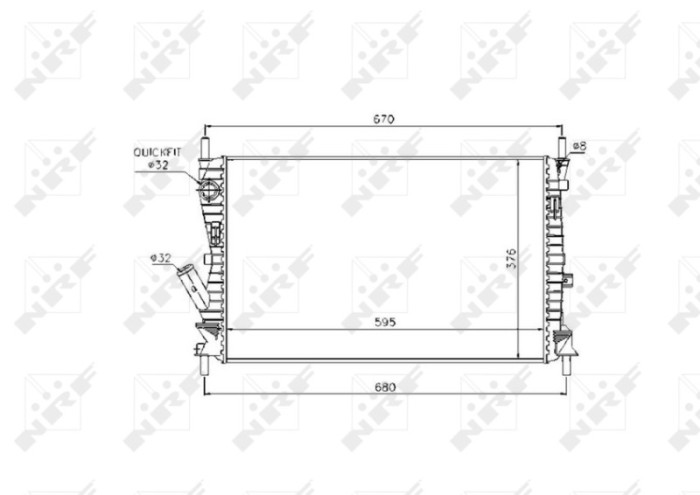 NRF 53743 Radiator, racire motor