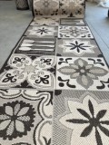 Cumpara ieftin Traversa Bucatarie Flex 19691-91, Latime 1m, Tip Iuta, Marime 100 x 200 cm, Crem, Maro, Antiderapant, Festonata Surfilata Tivita, Antialergica, Polipr