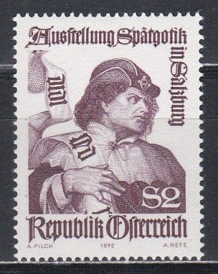 Austria 1972 - Expoziție gotică t&amp;acirc;rzie &amp;icirc;n Salzburg, MNH foto