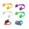 Set de 6 suporturi pentru telefoane MplehDa, multicolor, 9,4 x 11,4 x 4,2 cm