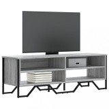 Dulap TV Gossi Gri Sonoma 122x34x41 cm Lemn Prelucrat Comoda TV Living, Dormitor, Suport TV Modern