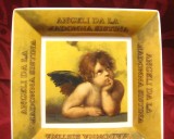 TAVA BOMBONIERA PORTELAN KONITZ GERMANIA DECOR INGERAS DIN PICTURA MADONA SISTINA DE RAFFAELLO