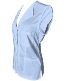 Vesta Medicala Pe Stil, Albastru Deschis cu nasturi - XL