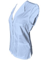 Vesta Medicala Pe Stil, Albastru Deschis cu nasturi - M