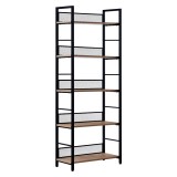 Cumpara ieftin Raft metal negru DTD stejar Keler 60x28x154 cm