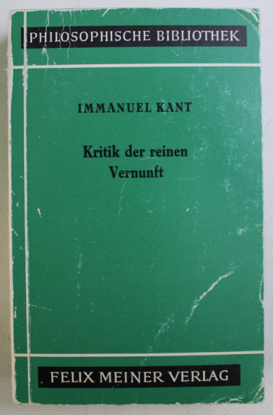 KRITIK DER REINEN VERNUNFT von IMMANUEL KANT , 1956