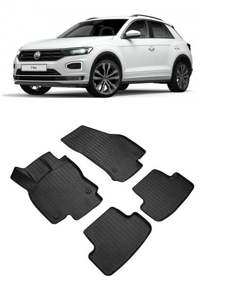 Set covorase auto cauciuc VOLKSWAGEN T - ROC 3D (2017 - 2021) - 5 buc